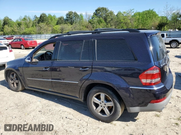 2007 Mercedes-Benz GL-Class with VIN 4JGBF71E27A183234, listed as a Copart auction lot 51326324 with 163,567 mi miles and Salvage Title. Bid and sale history available at carsss.com. Image 2.