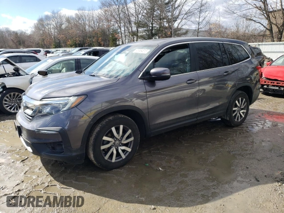 2019 Honda Pilot EX-L z VIN 5FNYF6H56KB067758, wystawiony jako Copart lot #45884515 z przebiegiem 104 662 mil mil oraz Szkoda całkowita • Salvage title. Historia ofert i sprzedaży dostępna na DreamBid. Obrazek 1.