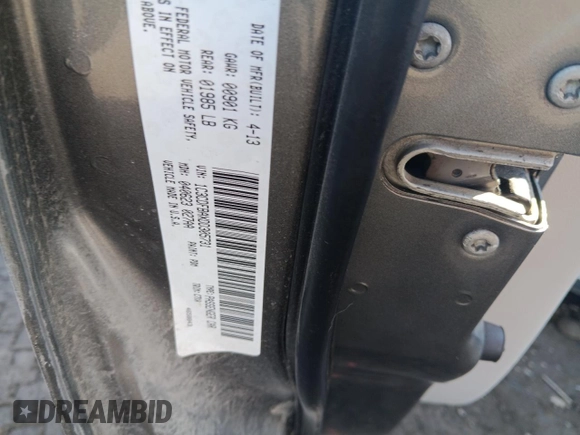 2013 Dodge Dart SXT with VIN 1C3CDFBAXDD305731, listed as a Copart auction lot 53505805 with Not provided miles and Salvage title. Bid and sale history available at DreamBid. Image 13.