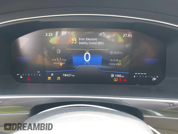 2024 Volkswagen Tiguan S with VIN 3VVRB7AXXRM105923, listed as a IAAI auction lot 42052697 with 18,421 mi miles and . Bid and sale history available at DreamBid. Image 6.