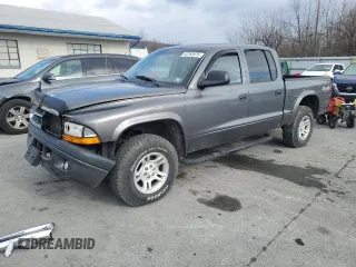 2004 Dodge Dakota Sport with VIN 1D7HG38K94S504357, listed as a Copart auction lot 42763975 with 196,577 mi miles and Salvage Title. Bid and sale history available at carsss.com. Image 1.