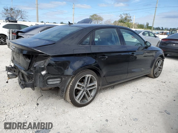 2019 Audi A3 Sedan Premium with VIN WAUAUGFF6KA115886, listed as a Copart auction lot 41263374 with 58,134 mi miles. Bid and sale history available at carsss.com. Image 3.