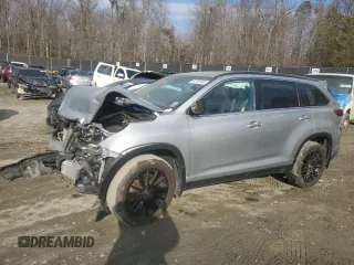 2019 Toyota Highlander SE with VIN 5TDJZRFHXKS603968, listed as a Copart auction lot 87712445 with 70,763 mi miles and Salvage Title. Bid and sale history available at carsss.com. Image 1.