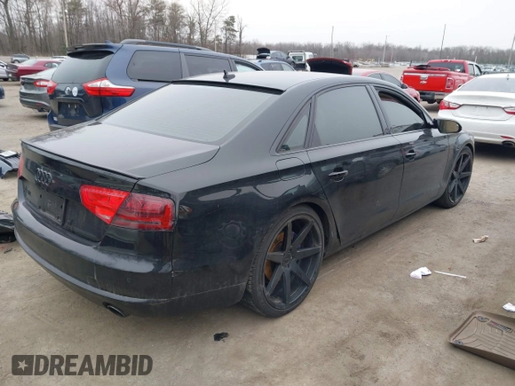 2013 Audi A8 L 3.0L with VIN WAURGAFD4DN013035, listed as a IAAI auction lot 41591570 with 152,859 mi miles. Bid and sale history available at carsss.com. Image 4.