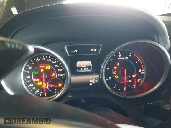 2017 Mercedes-Benz GLS 63 AMG with VIN 4JGDF7FE9HA742782, listed as a Copart auction lot 46303765 with 41,198 mi miles and Salvage title. Bid and sale history available at DreamBid. Image 9.