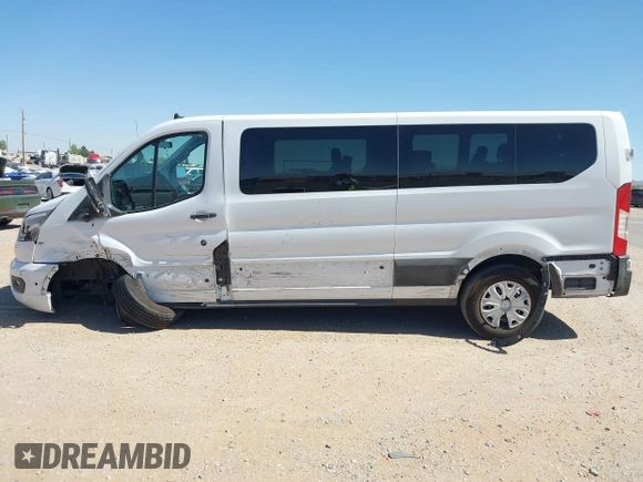 2023 Ford Transit Passenger XL with VIN 1FBAX2Y89PKA45043, listed as a IAAI auction lot 39253709 with 54,625 mi miles and . Bid and sale history available at DreamBid. Image 14.