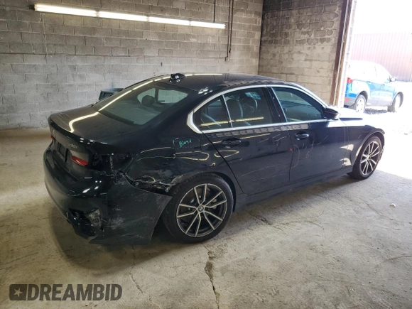 2020 BMW 3 Series 330i xDrive with VIN 3MW5R7J01L8B09304, listed as a Copart auction lot 50698125 with 49,409 mi miles and Salvage Title. Bid and sale history available at carsss.com. Image 3.