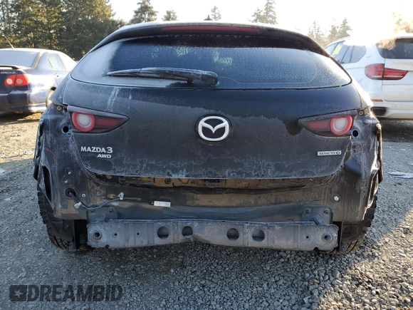 2022 Mazda Mazda3 Hatchback Premium with VIN JM1BPBML0N1519877, listed as a Copart auction lot 41886985 with 27,528 mi miles and Salvage Title. Bid and sale history available at carsss.com. Image 6.