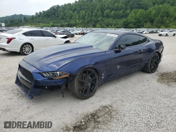 2020 Ford Mustang GT with VIN 1FA6P8CFXL5114668, listed as a Copart auction lot 58027235 with 11,792 mi miles and Salvage title. Bid and sale history available at DreamBid. Image 1.