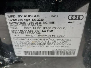 2018 Audi Q3 Premium Plus with VIN WA1JCCFS2JR002863, listed as a Copart auction lot 51653775 with 108,865 mi miles and Salvage Title. Bid and sale history available at carsss.com. Image 15.