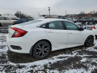 2020 Honda Civic Sedan Sport with VIN 2HGFC2F89LH506406, listed as a Copart auction lot 43236115 with 39,214 mi miles and Salvage Title. Bid and sale history available at carsss.com. Image 3.
