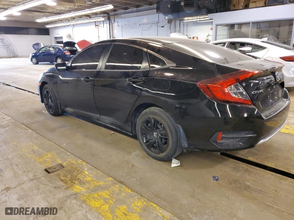 2019 Honda Civic Sedan LX with VIN 19XFC2F66KE021955, listed as a Copart auction lot 43826994 with 0 mi miles and Salvage Title. Bid and sale history available at carsss.com. Image 2.