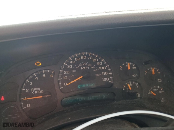 2004 Chevrolet Tahoe LT with VIN 1GNEC13Z74R164089, listed as a Copart auction lot 44317175 with 165,752 mi miles and Salvage Title. Bid and sale history available at carsss.com. Image 9.