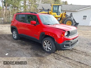 2017 Jeep Renegade Latitude with VIN ZACCJBBB7HPG27689, listed as a IAAI auction lot 42010657 with 143,202 mi miles. Bid and sale history available at carsss.com. Image 1.