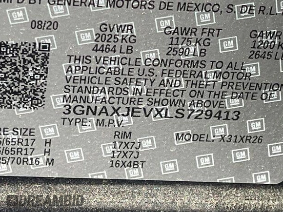 2020 Chevrolet Equinox LT z VIN 3GNAXJEVXLS729413, wystawiony jako IAAI lot #42495749 z przebiegiem 61 771 mil mil oraz . Historia ofert i sprzedaży dostępna na DreamBid. Obrazek 12.