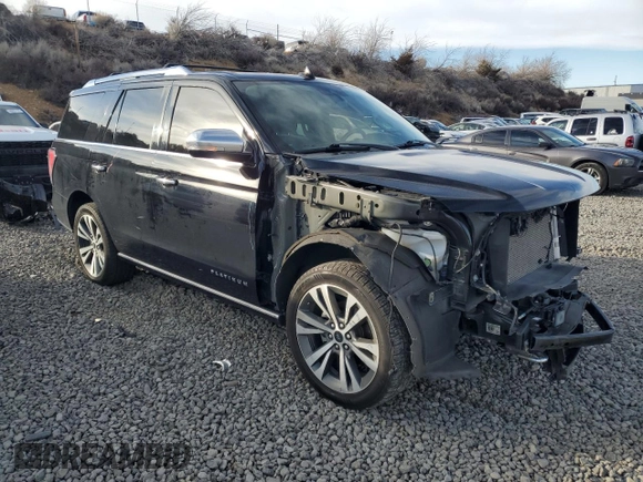 2020 Ford Expedition Platinum with VIN 1FMJU1MT9LEA37599, listed as a Copart auction lot 45430575 with 56,891 mi miles and Salvage Title. Bid and sale history available at carsss.com. Image 4.