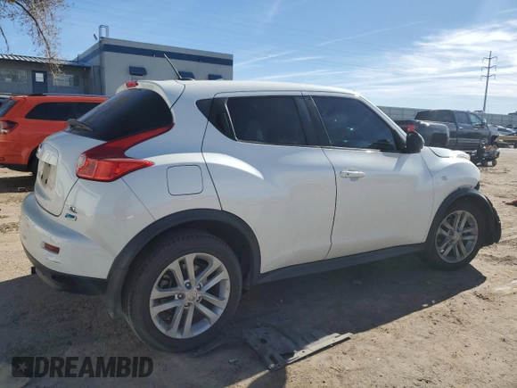 2014 Nissan Juke S with VIN JN8AF5MR2ET451353, listed as a Copart auction lot 80444344 with 138,710 mi miles and Salvage Title. Bid and sale history available at DreamBid. Image 3.