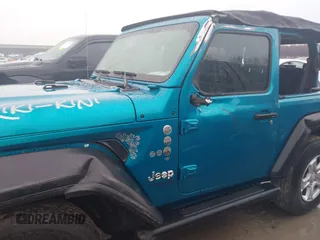 2020 Jeep Wrangler Sport S with VIN 1C4GJXAN4LW263737, listed as a IAAI auction lot 41983063 with 38,209 mi miles and . Bid and sale history available at DreamBid. Image 18.