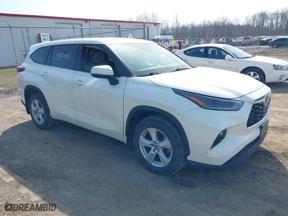 2021 Toyota Highlander L with VIN 5TDBZRBH3MS534991, listed as a IAAI auction lot 41771455 with 66,517 mi miles. Bid and sale history available at carsss.com. Image 1.