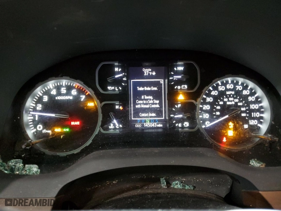 2019 Toyota Tundra 4WD SR5 with VIN 5TFHY5F1XKX777501, listed as a Copart auction lot 45888915 with 145,043 mi miles and Salvage Title. Bid and sale history available at carsss.com. Image 9.