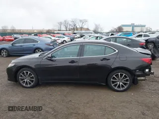 2015 Acura TLX V6 Advance with VIN 19UUB3F76FA002163, listed as a IAAI auction lot 41460668 with 110,095 mi miles. Bid and sale history available at carsss.com. Image 14.