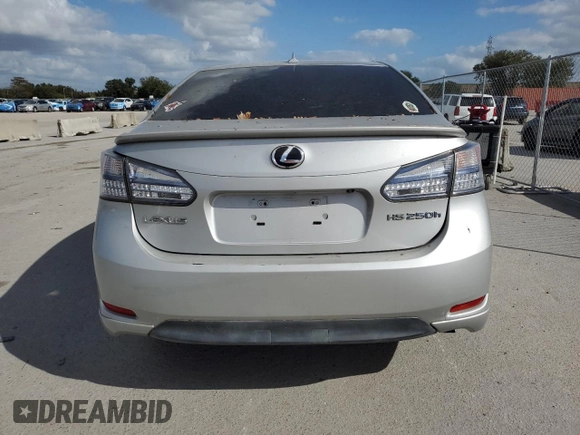 2010 Lexus HS with VIN JTHBB1BA9A2018368, listed as a Copart auction lot 79904094 with Not Provided miles and Salvage Title. Bid and sale history available at carsss.com. Image 6.
