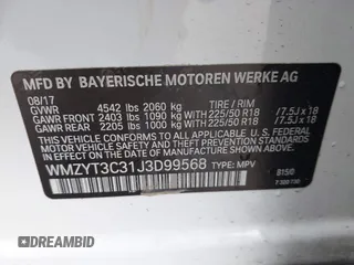 2018 MINI Countryman Cooper S z VIN WMZYT3C31J3D99568, wystawiony jako IAAI lot #42131017 z przebiegiem 54 992 mil mil oraz . Historia ofert i sprzedaży dostępna na DreamBid. Obrazek 9.