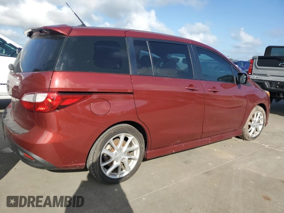 2012 Mazda 5 Touring with VIN JM1CW2CL6C0113694, listed as a Copart auction lot 75092814 with Not Provided miles and Salvage Title. Bid and sale history available at DreamBid. Image 3.