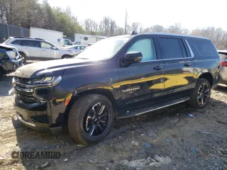 2022 Chevrolet Suburban LT with VIN 1GNSKCKD2NR211585, listed as a Copart auction lot 48373215 with 160,839 mi miles and Salvage Title. Bid and sale history available at DreamBid. Image 1.