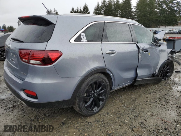 2020 Kia Sorento EX V6 with VIN 5XYPH4A5XLG702639, listed as a Copart auction lot 50076495 with 0 mi miles and Salvage Title. Bid and sale history available at carsss.com. Image 3.