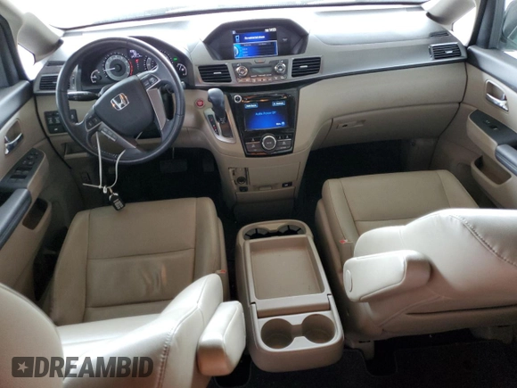 2014 Honda Odyssey EX-L with VIN 5FNRL5H66EB062435, listed as a Copart auction lot 53743445 with 103,849 mi miles and Salvage Title. Bid and sale history available at DreamBid. Image 8.
