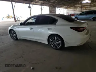 2018 Infiniti Q50 2.0t LUXE with VIN JN1CV7AP1JM241095, listed as a Copart auction lot 41470445 with 68,929 mi miles and Salvage Title. Bid and sale history available at carsss.com. Image 2.