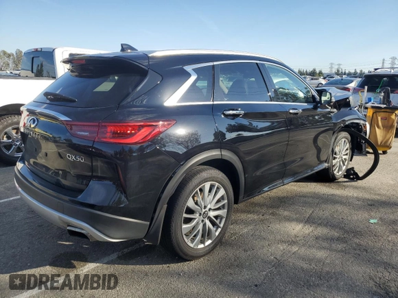 2023 Infiniti QX50 Luxe с VIN 3PCAJ5BA5PF121395, выставлен на аукционе Copart как лот 46174005 с пробегом 17 579 миль миль и Списание • Salvage title. История ставок и продаж доступна на DreamBid. Изображение 3.