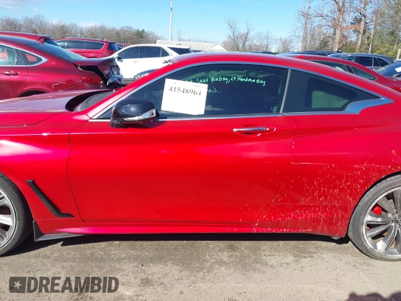 2021 Infiniti Q60 Red Sport 400 with VIN JN1FV7LL8MM560392, listed as a IAAI auction lot 41548964 with 14,057 mi miles and . Bid and sale history available at DreamBid. Image 14.
