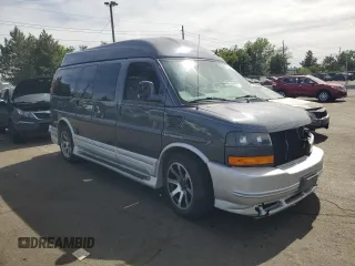 2014 GMC Savana Cargo Van Upfitter with VIN 1GDS8DC48E1157389, listed as a Copart auction lot 57834834 with 0 mi miles and Salvage Title. Bid and sale history available at carsss.com. Image 4.