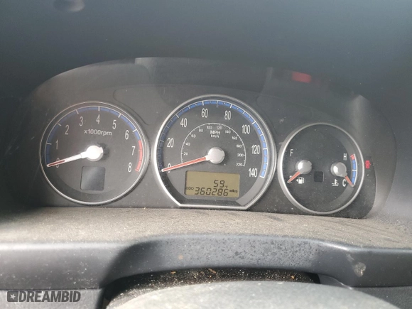 2008 Hyundai Santa Fe SE with VIN 5NMSH13E18H171480, listed as a Copart auction lot 52127655 with 360,286 mi miles and Clean Title. Bid and sale history available at carsss.com. Image 9.