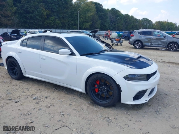 2021 Dodge Charger SRT Hellcat Widebody with VIN 2C3CDXL97MH555067, listed as a IAAI auction lot 40405630 with 19,818 mi miles. Bid and sale history available at carsss.com. Image 1.