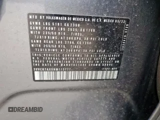 2022 Volkswagen Tiguan SE R-Line Black z VIN 3VVCB7AXXNM113777, wystawiony jako Copart lot #58150395 z przebiegiem 61 921 mil mil oraz Szkoda całkowita • Salvage title. Historia ofert i sprzedaży dostępna na DreamBid. Obrazek 14.