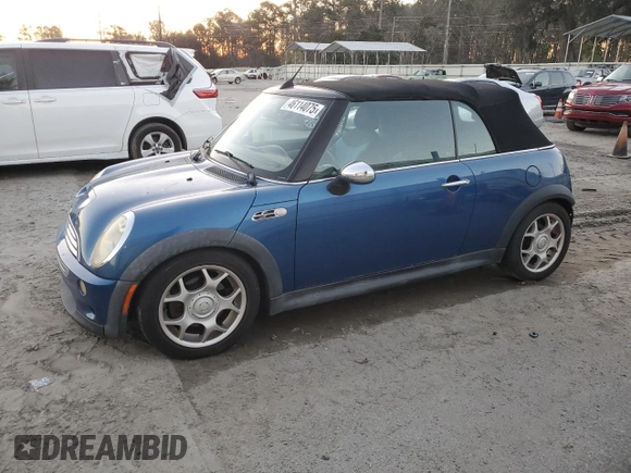 2006 MINI Convertible S with VIN WMWRH33526TL93206, listed as a Copart auction lot 46114075 with 60,526 mi miles and Salvage title. Bid and sale history available at DreamBid. Image 1.