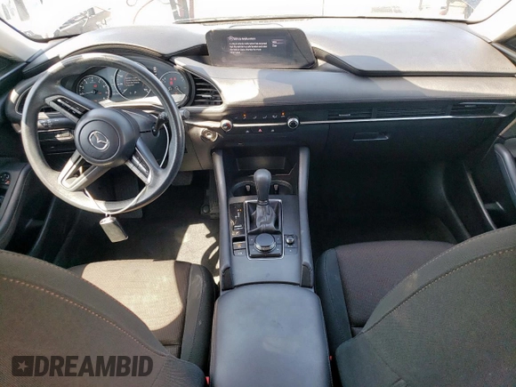 2021 Mazda 3 S with VIN JM1BPAAL4M1321140, listed as a Copart auction lot 52507325 with 53,514 mi miles and Salvage Title. Bid and sale history available at DreamBid. Image 8.