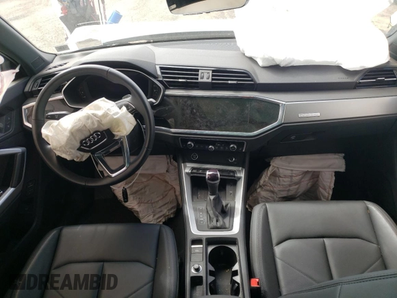 2024 Audi Q3 S line Premium with VIN WA1DECF36R1072831, listed as a Copart auction lot 57332885 with 9,667 mi miles and Salvage title. Bid and sale history available at DreamBid. Image 8.
