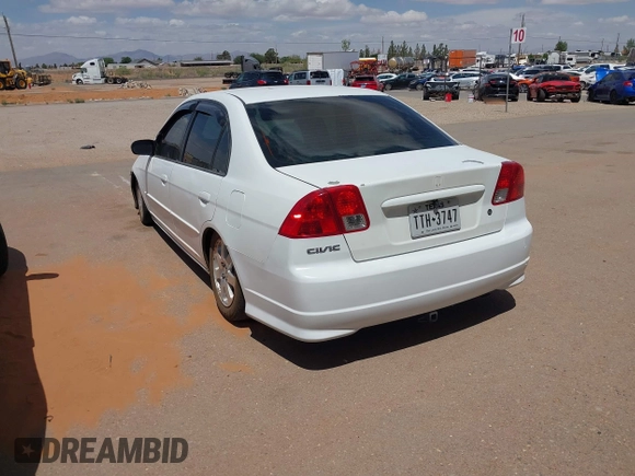 2004 Honda Civic LX with VIN 2HGES16514H539612, listed as a IAAI auction lot 42203658 with Not Provided miles and . Bid and sale history available at DreamBid. Image 3.