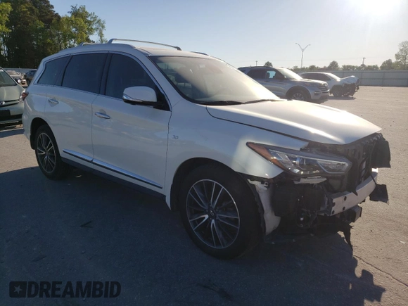 2020 Infiniti QX60 Signature Edition with VIN 5N1DL0MM9LC544470, listed as a Copart auction lot 52765325 with 52,222 mi miles and Salvage title. Bid and sale history available at DreamBid. Image 4.