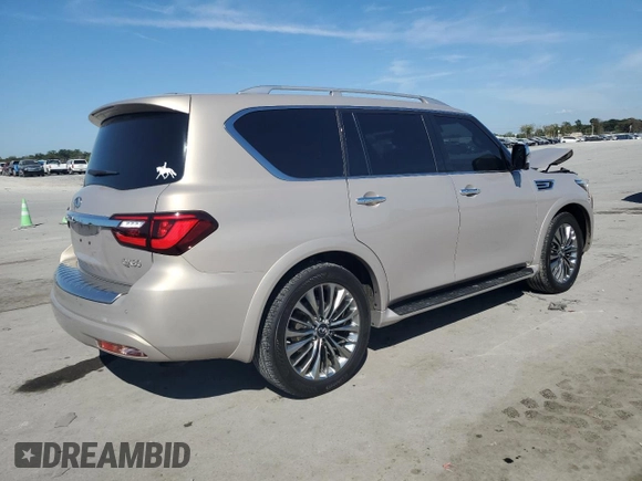 2021 Infiniti QX80 SENSORY with VIN JN8AZ2BE0M9268602, listed as a Copart auction lot 71947824 with 46,269 mi miles and Salvage Title. Bid and sale history available at carsss.com. Image 3.