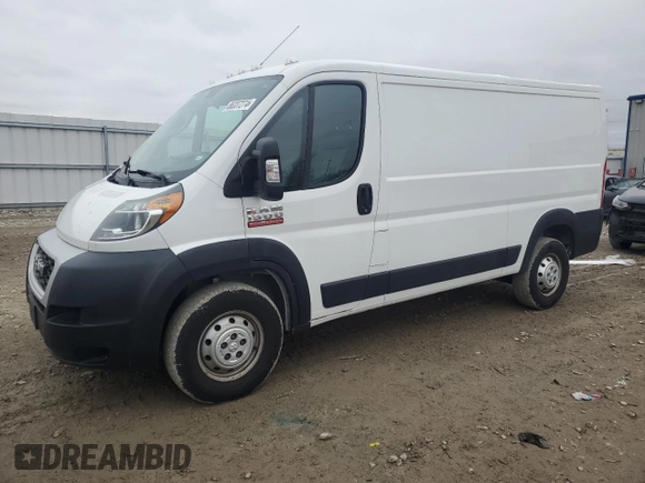 2020 Ram ProMaster Cargo with VIN 3C6TRVAGXLE105580, listed as a Copart auction lot 86337274 with 74,676 mi miles and Salvage Title. Bid and sale history available at DreamBid. Image 1.