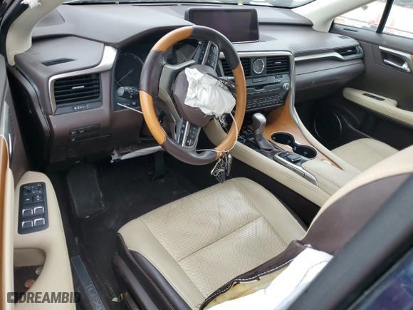 2016 Lexus RX 350 F Sport with VIN 2T2BZMCA1GC006105, listed as a Copart auction lot 50549395 with 0 mi miles and Salvage Title. Bid and sale history available at carsss.com. Image 8.