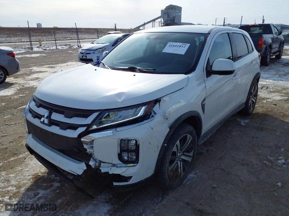 2021 Mitsubishi Outlander Sport ES with VIN JA4ARUAU0MU010409, listed as a IAAI auction lot 41602812 with 34,042 mi miles. Bid and sale history available at carsss.com. Image 2.