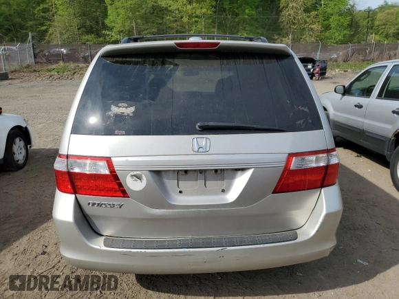 2006 Honda Odyssey EX-L with VIN 5FNRL38776B036795, listed as a Copart auction lot 53665215 with 0 mi miles and Salvage Title. Bid and sale history available at carsss.com. Image 6.