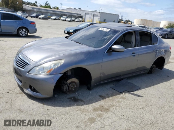 2011 Infiniti G37 x with VIN JN1CV6ARXBM409748, listed as a Copart auction lot 53143595 with 177,594 mi miles and Salvage Title. Bid and sale history available at carsss.com. Image 1.