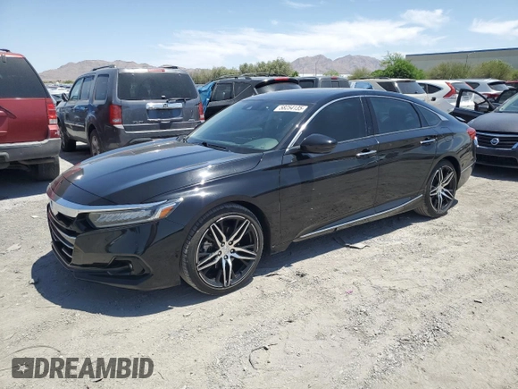 2021 Honda Accord Touring with VIN 1HGCV2F92MA021160, listed as a Copart auction lot 58254135 with 40,271 mi miles and Salvage title. Bid and sale history available at DreamBid. Image 1.